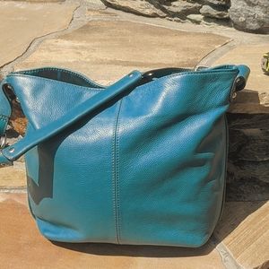 Genuine leather Tignanello shoulder strap purse